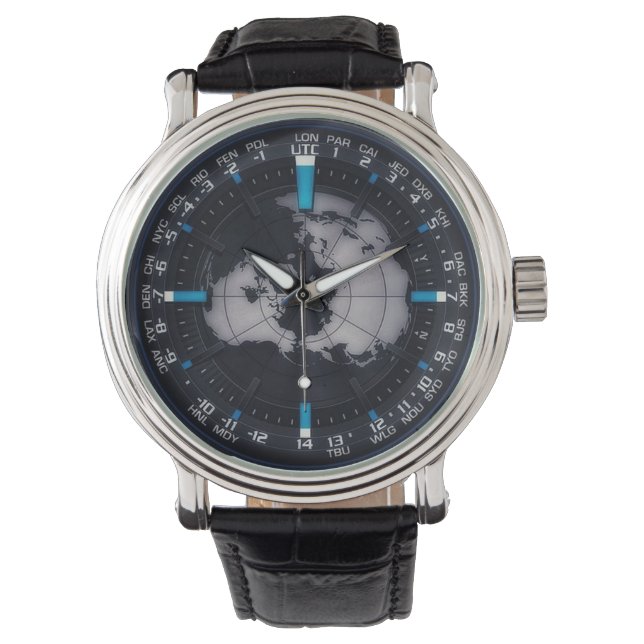 Planet Erde Armbanduhr (Vorderseite)