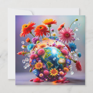 Planet Erde Feiertagskarte