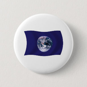 Planet Erde Flagge Button