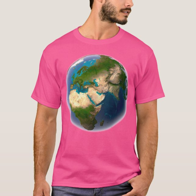 Planet Erde Globus T-Shirt (Vorderseite)