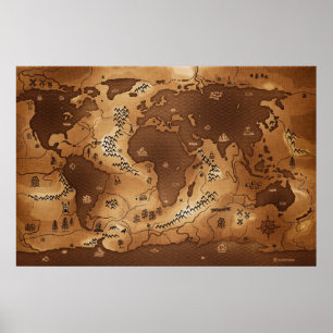 Planet Erde - invertiert (kein Text) Poster