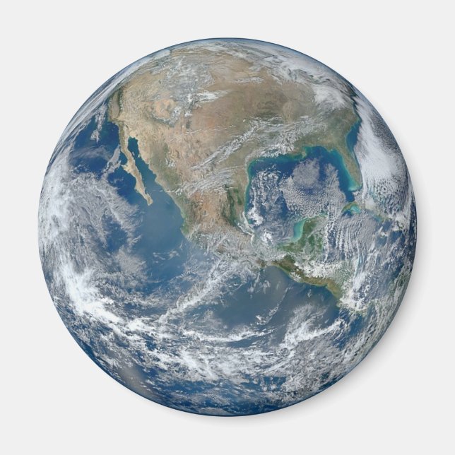 Planet Erde Kühlschrank oder Locker Magnet (Vorne)