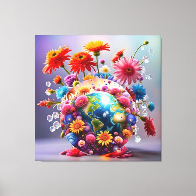 Planet Erde Leinwanddruck (Vorderseite)