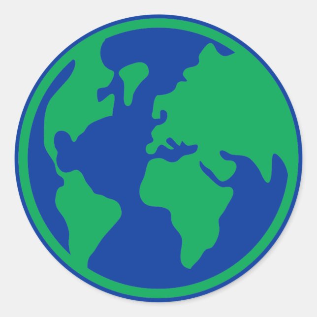 Planet Erde Runder Aufkleber (Vorderseite)