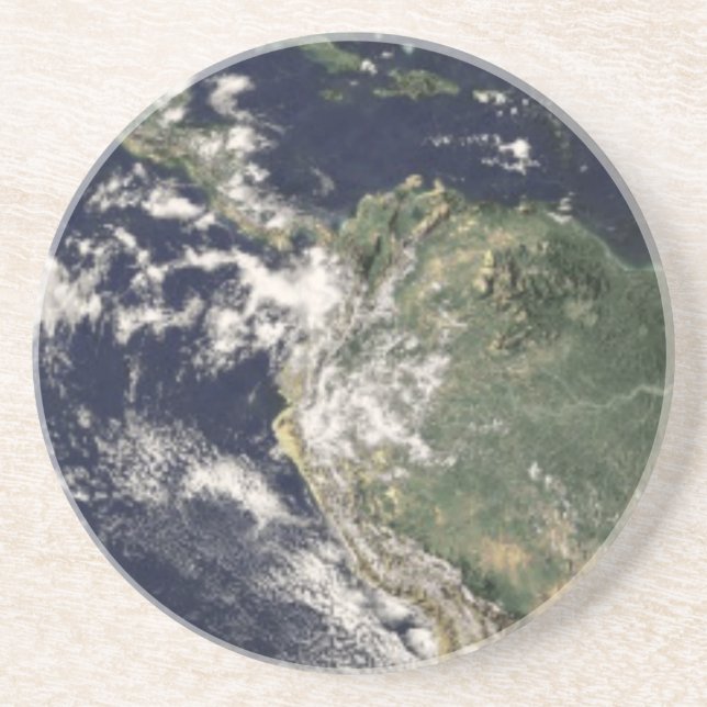 Planet Erde Sandstein Untersetzer (Vorne)