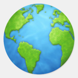 Planet-Erde-Sticker Runder Aufkleber