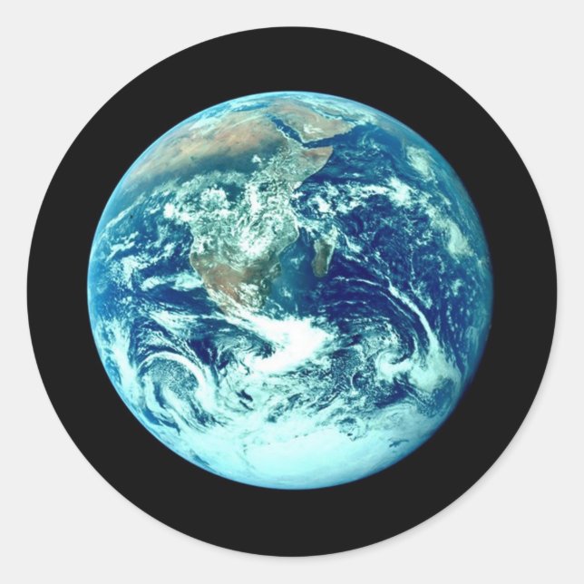 Planet-Erde-Sticker Runder Aufkleber (Vorderseite)