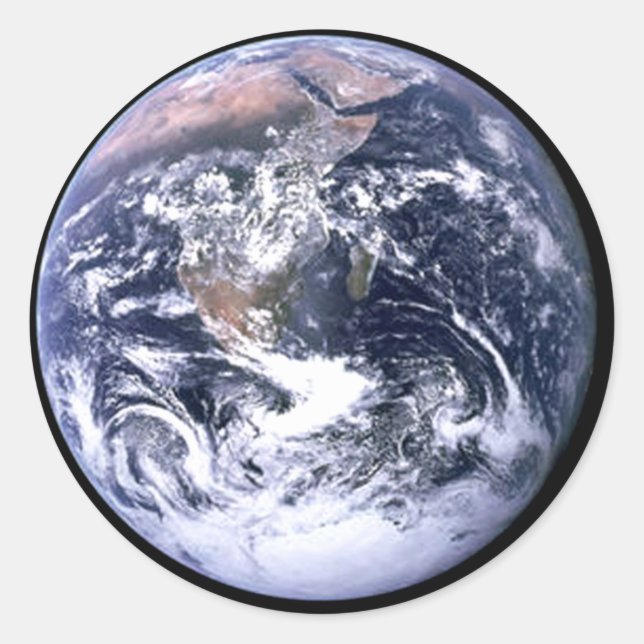 Planet-Erde-Sticker Runder Aufkleber (Vorderseite)