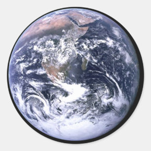 Planet-Erde-Sticker Runder Aufkleber