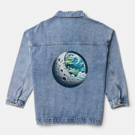 Planet Erde und ihr Mond: Himmelswunder Jeansjacke