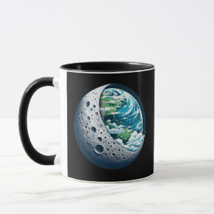Planet Erde und ihr Mond: Himmelswunder Tasse