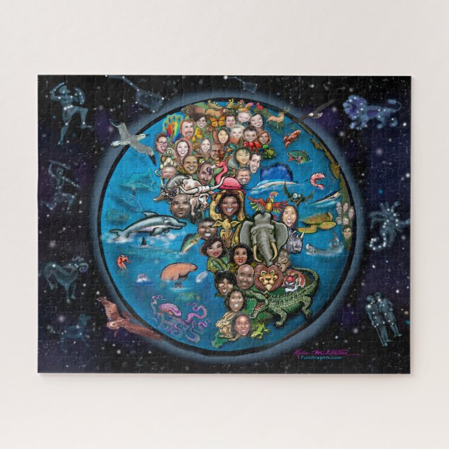 Planet Erde und Sternbilder (Horizontal)