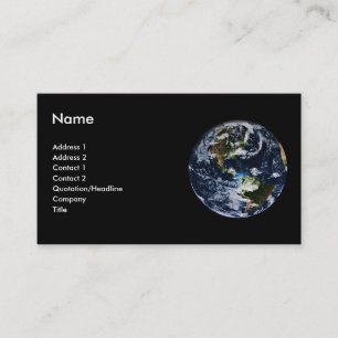 Planet-Erde-Visitenkarte Visitenkarte