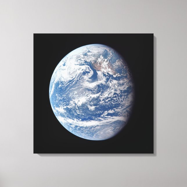 Planet Erde von der Apollo 11 Crew genommen. Leinwanddruck (Vorderseite)