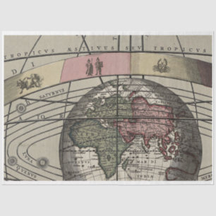 Planet Erde Weltkarte Entsprechpapier Seidenpapier