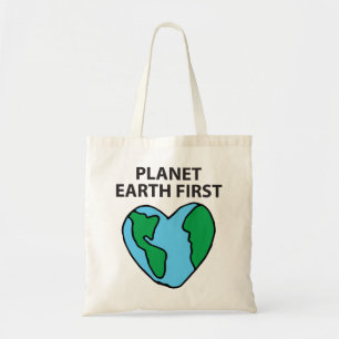 Planet Erstes umweltfreundliches Icon Happy Earth  Tragetasche