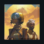 Planet Explorers Afrofuturistische Science Fiction Magnet<br><div class="desc">Fantasy Art Produkte von The Lunarium.</div>