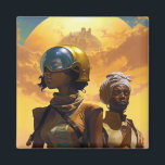 Planet Explorers Afrofuturistische Science Fiction Magnet<br><div class="desc">Fantasy Art Produkte von The Lunarium.</div>