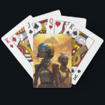 Planet Explorers Afrofuturistische Science Fiction Spielkarten<br><div class="desc">Fantasy Art Produkte von The Lunarium.</div>