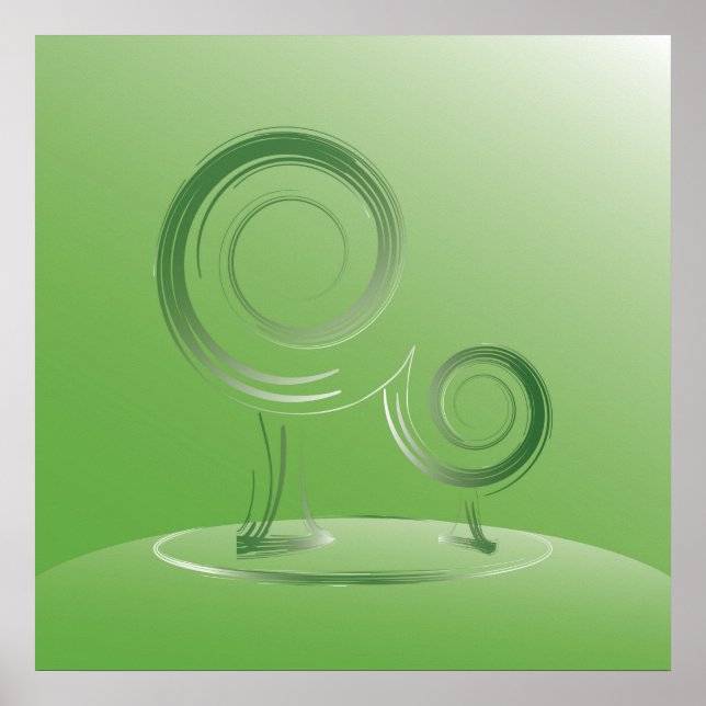 Planet grün poster (Vorne)