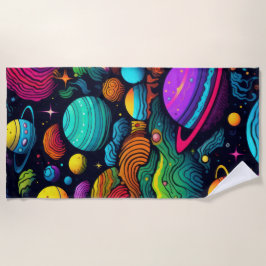 Planet-Hintergrund Strandtuch