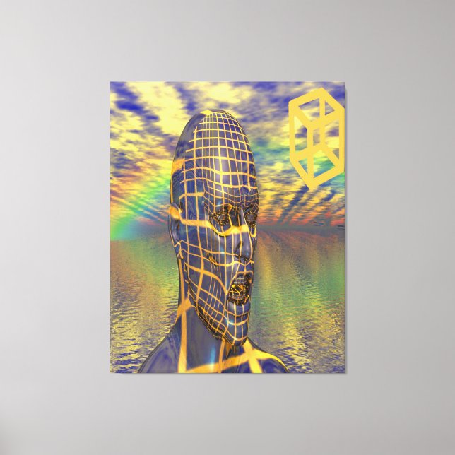 Planet-Illusion Leinwanddruck (Vorderseite)