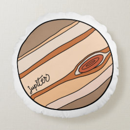 Planet Jupiter des Sonnensystems Rundes Kissen