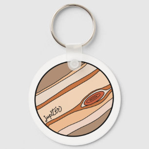Planet Jupiter des Sonnensystems Schlüsselanhänger