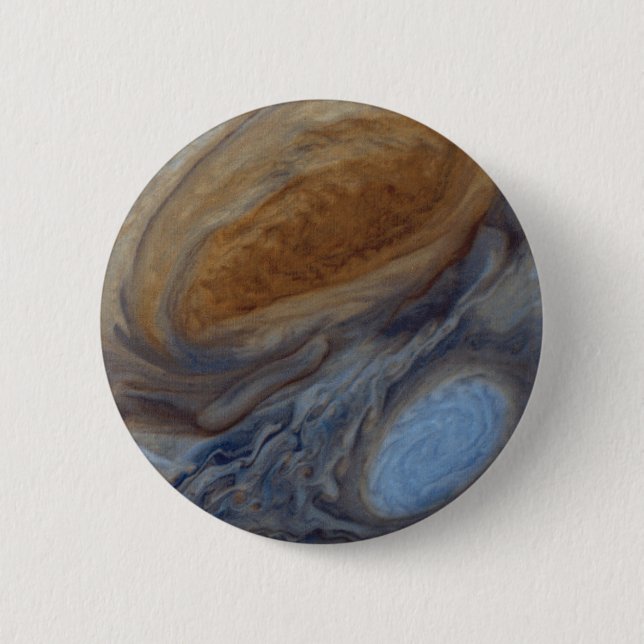 Planet Jupiter Großer Roter Platz Button (Vorderseite)