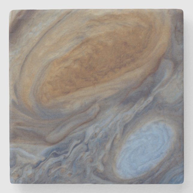 Planet Jupiter Großer Roter Platz Steinuntersetzer (Vorderseite)