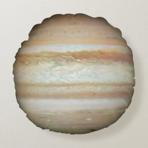 Planet Jupiter Raumsonarsystem Streifen Orange Rundes Kissen