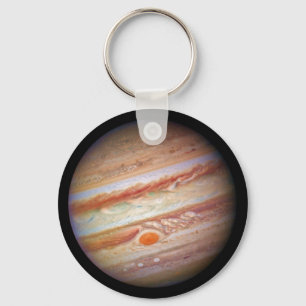PLANET JUPITER" roter Punkt Kopf auf (Sonnensystem Schlüsselanhänger