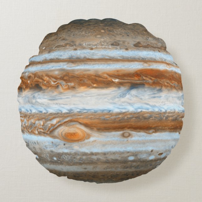 Planet Jupiter Rundes Kissen (Vorderseite)