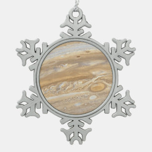 Planet Jupiter Schneeflocken Zinn-Ornament