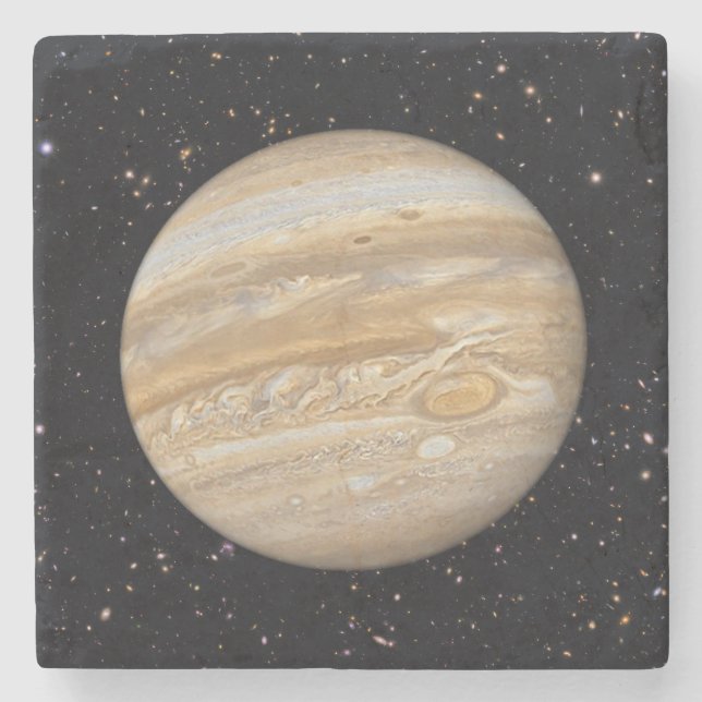 Planet Jupiter Starry Sky Steinuntersetzer (Vorderseite)