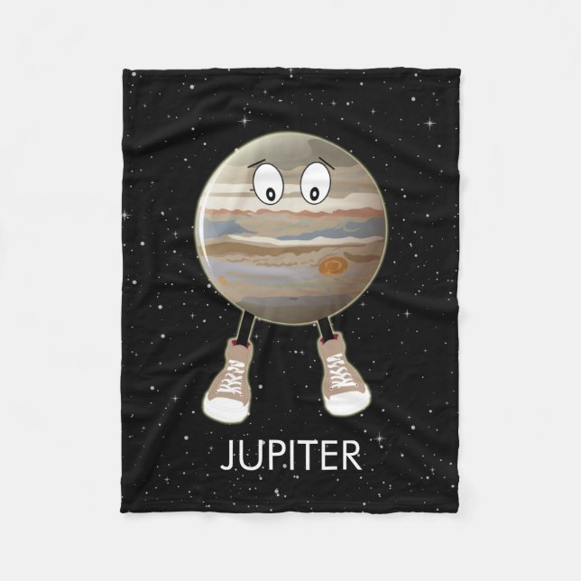 Planet Jupiter & Stars Fleecedecke (Vorderseite)
