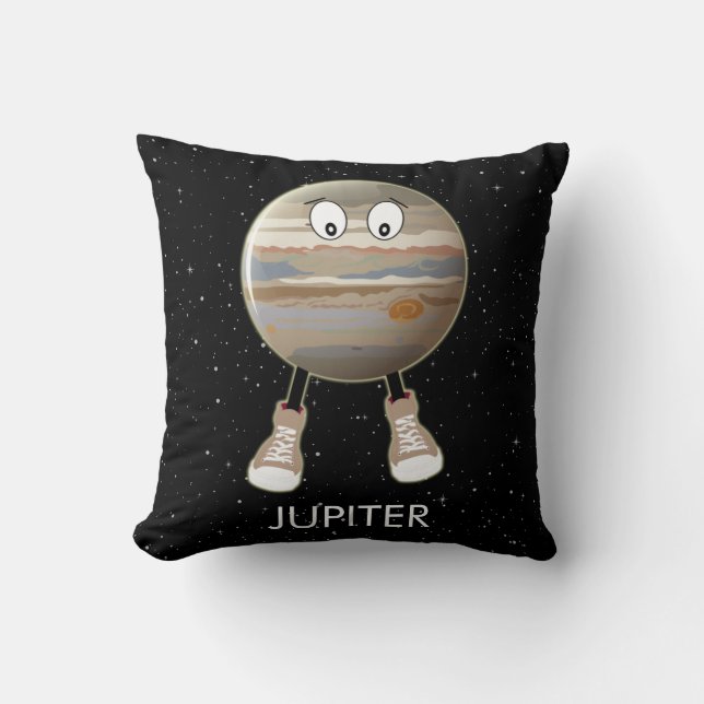 Planet Jupiter & Stars Keuchen Kissen (Vorderseite)
