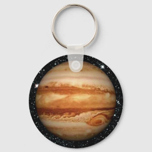 PLANET JUPITER v.3-Sternenhintergrund (Sonnensyste Schlüsselanhänger