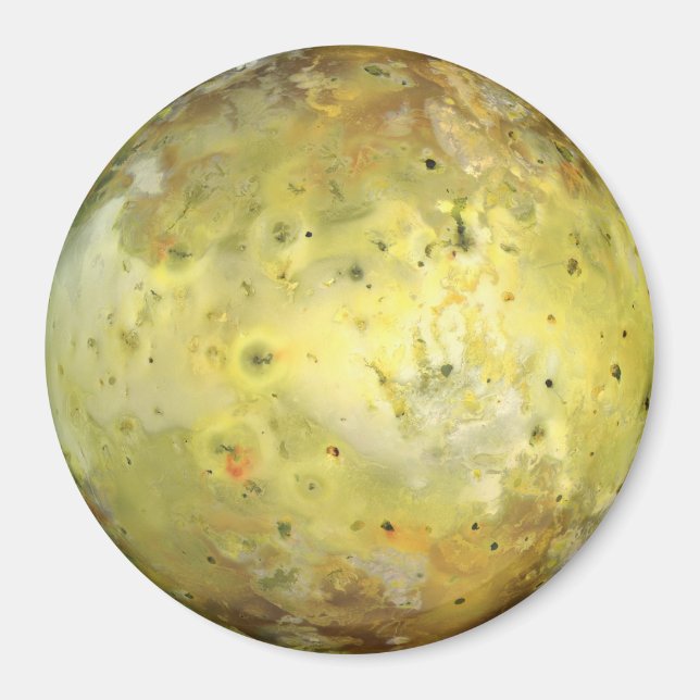 PLANET JUPITERS MOON IO-Farbe (Sonnensystem) Magnet (Vorne)