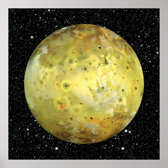 PLANET JUPITER'S MOON IO true color (space) ~ Poster (Vorne)