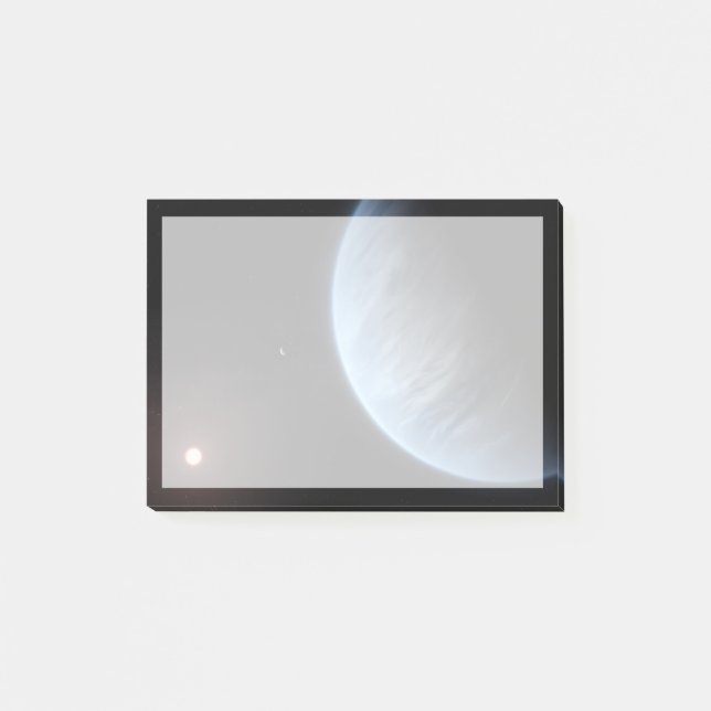 Planet K2-18b, Host Star und Begleitplanet. Post-it Klebezettel (Vorderseite)