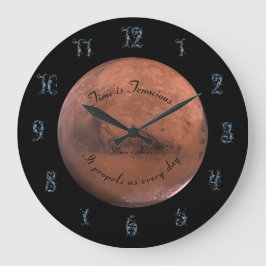 Planet Mars Astronomy Aries New Age Große Wanduhr