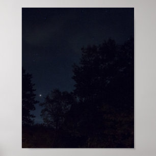 Planet Mars aus Van Buren Staat Park, MI Poster