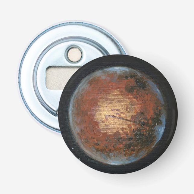 Planet Mars Flaschenöffner (Vorderseite)