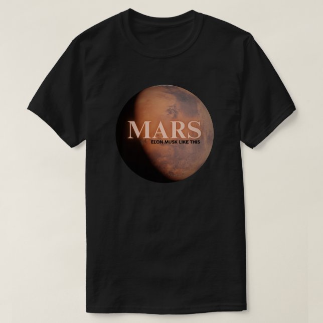 Planet Mars Funny T-Shirt (Design vorne)