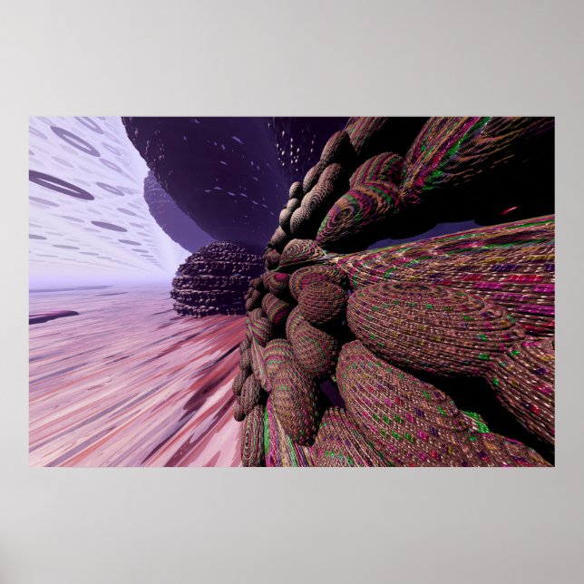 Planet Mars. Mauern von Gebäude. Poster (Vorne)
