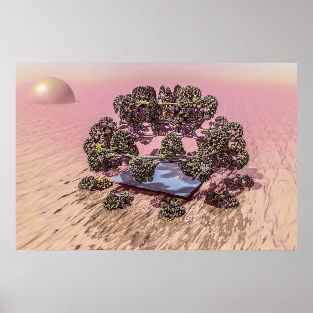 Planet Mars. Morgendämmerung. Poster (Vorne)