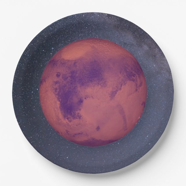 Planet Mars Pappteller (Vorderseite)