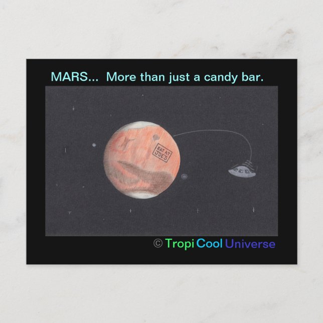 Planet MARS Postkarte (Vorderseite)