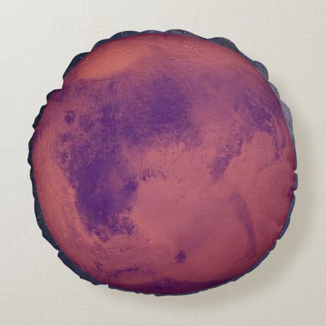 Planet Mars Rundes Kissen (Vorderseite)
